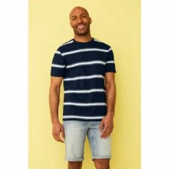 F&F Navy/White Stripe T-Shirt