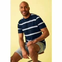 F&F Navy/White Stripe T-Shirt -F&F Shop unnamed file 2065