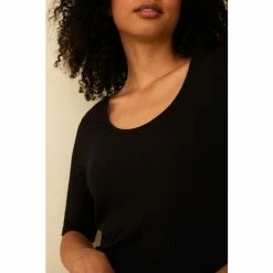 F&F Black Rib Scoop Neck Top -F&F Shop unnamed file 2077