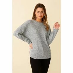 F&F Grey Cosy Balloon Sleeve Top -F&F Shop unnamed file 2082