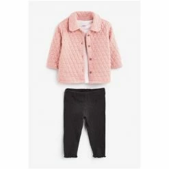 F&F Pink 3 Piece Quilted Shacket Set -F&F Shop unnamed file 21