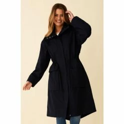 F&F Blue Waterproof Peached Parka Jacket