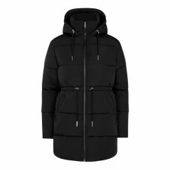 F&F Shower Resistant Black Padded Draw Waist Jacket -F&F Shop unnamed file 2124