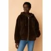F&F Brown Faux Fur Zip Through Jacket -F&F Shop unnamed file 2144