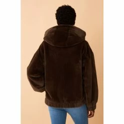 F&F Brown Faux Fur Zip Through Jacket 3 F&F Brown Faux Fur Zip Through Jacket -F&F Shop unnamed file 2145