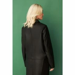 F&F Black PU And Suedette Shacket -F&F Shop unnamed file 2156