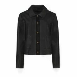 F&F Black PU And Suedette Shacket -F&F Shop unnamed file 2158