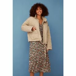 F&F Nude Onion Quilt Short Jacket -F&F Shop unnamed file 2162