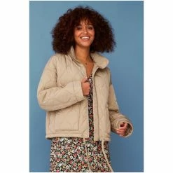 F&F Nude Onion Quilt Short Jacket -F&F Shop unnamed file 2165