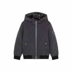 F&F Grey Quilted Hooded Bomber Jacket -F&F Shop unnamed file 2222