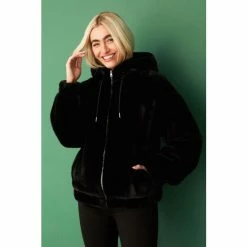 F&F Black Faux Fur Zip Through Jacket 4 F&F Black Faux Fur Zip Through Jacket -F&F Shop unnamed file 2254