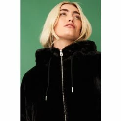 F&F Black Faux Fur Zip Through Jacket 5 F&F Black Faux Fur Zip Through Jacket -F&F Shop unnamed file 2255