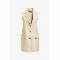 F&F Nude Sleeveless Blazer -F&F Shop unnamed file 2259