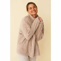 F&F Natural Soft Half Zip Cosy Top -F&F Shop unnamed file 2283