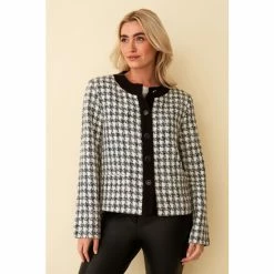 F&F Black Bouclé Crop Jacket