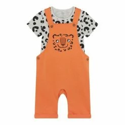 F&F Orange Toger Sweat Dungaree Set -F&F Shop unnamed file 230