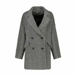 F&F Heringbone Double Breasted Formal Black Coat -F&F Shop unnamed file 2311