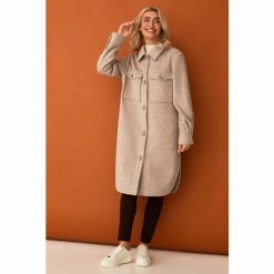 F&F Natural Herringbone Shacket