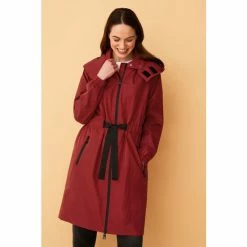 F&F Red Waterproof Longline Parka Coat -F&F Shop unnamed file 2333