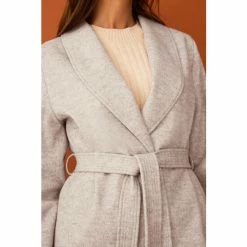 F&F Natural Belted Wrap Coat -F&F Shop unnamed file 2349