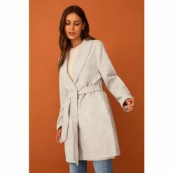 F&F Natural Belted Wrap Coat -F&F Shop unnamed file 2350
