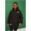 F&F Parka With Faux Fur Hood Black Coat -F&F Shop unnamed file 2372