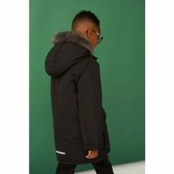 F&F Parka With Faux Fur Hood Black Coat 3 F&F Parka With Faux Fur Hood Black Coat -F&F Shop unnamed file 2373