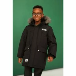 F&F Parka With Faux Fur Hood Black Coat 5 F&F Parka With Faux Fur Hood Black Coat -F&F Shop unnamed file 2375