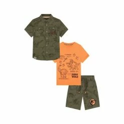 F&F Natural Jurassic Woven Outfit Set Three Pack -F&F Shop unnamed file 238