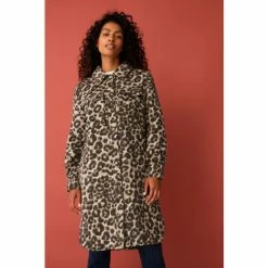 F&F Brown Longline Shacket