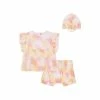F&F Cream Tie Dye Short Set With Hat -F&F Shop unnamed file 243