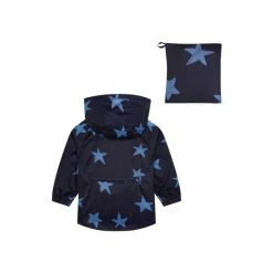 F&F Blue Packaway Star Print Mac Coat -F&F Shop unnamed file 2431