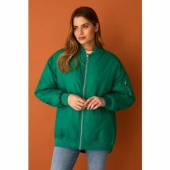 F&F Green Bomber Coat