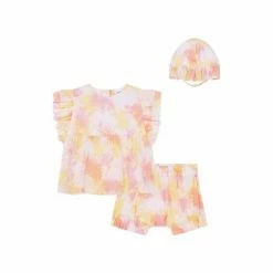 F&F Cream Tie Dye Short Set With Hat -F&F Shop unnamed file 245