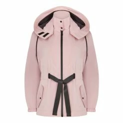 F&F Pink Mid Length Waterproof Parka Coat