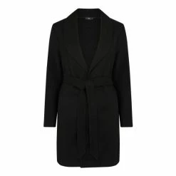 F&F Belted Black Wrap Coat 5 F&F Belted Black Wrap Coat -F&F Shop unnamed file 2469