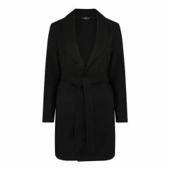 F&F Belted Black Wrap Coat 7 F&F Belted Black Wrap Coat -F&F Shop unnamed file 2471