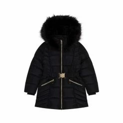 F&F Black Belted Coat -F&F Shop unnamed file 2479