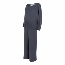 F&F Grey Hinch Charcoal Snit Top And Pants