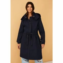 F&F Blue Waterproof Longline Parka Coat