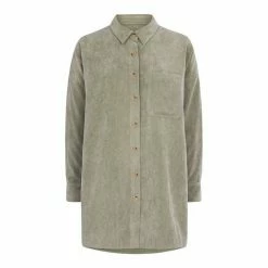 F&F Khaki Green Cord Oversized Shirt -F&F Shop unnamed file 2495
