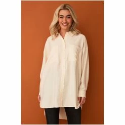 F&F Oversized Cream Shirt