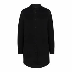 F&F Oversized Black Satin Shirt -F&F Shop unnamed file 2540