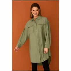 F&F Oversized Khaki Green Shirt