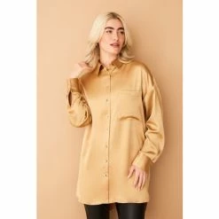 F&F Gold Luxe Satin Shirt