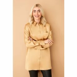 F&F Gold Luxe Satin Shirt -F&F Shop unnamed file 2572