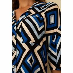 F&F Blue Geo Shirt -F&F Shop unnamed file 2579