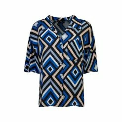 F&F Blue Geo Shirt -F&F Shop unnamed file 2581