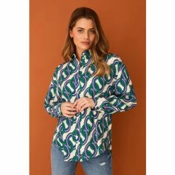 F&F Chain Print White Shirt