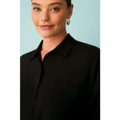 F&F Textured Satin Black Shirt -F&F Shop unnamed file 2607